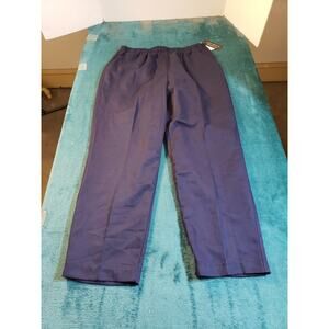 Components Dress Pants Sz 14 Womens Blue Stretch Elastic Waist Straight NWT